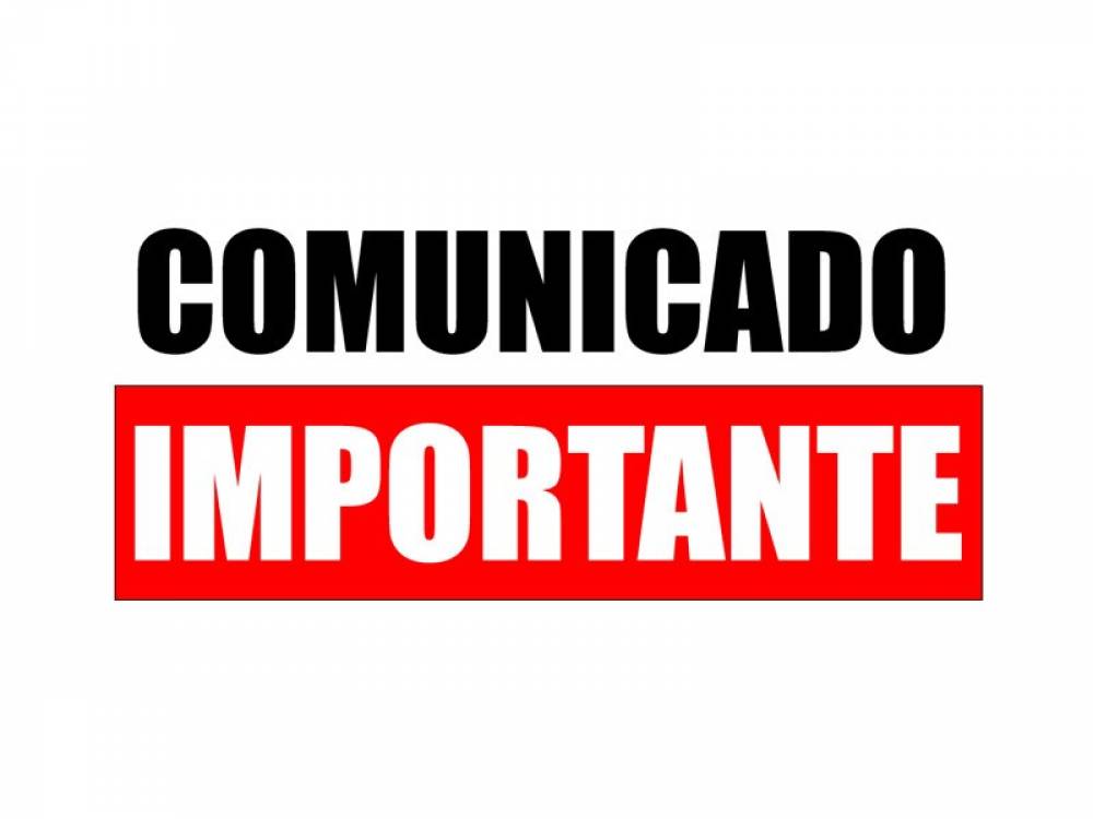 Comunicado Importante - 01/07/2019